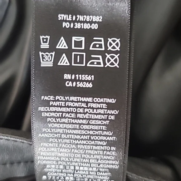 7 For All Mankind Faux Leather Straight Leg Pants, Size 31, Color Black - Picture 12 of 12